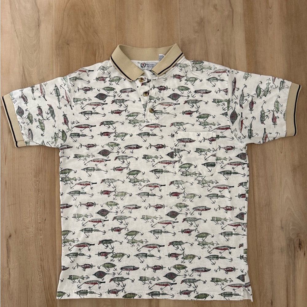 Vintage Michael Austin Fishing Polo Shirt